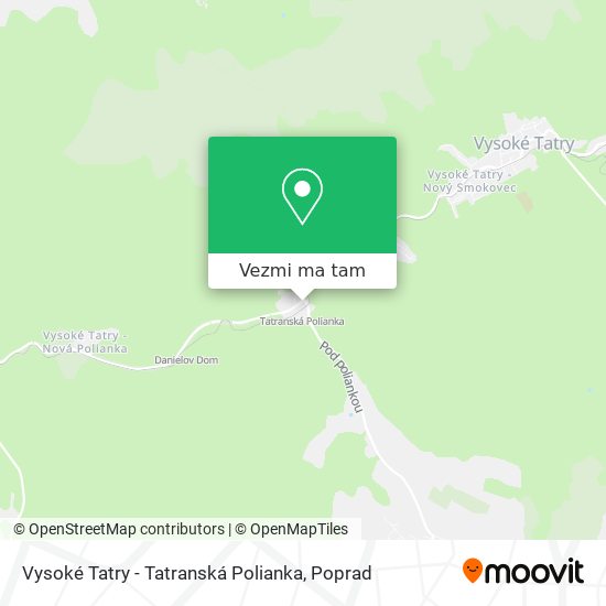 Vysoké Tatry - Tatranská Polianka mapa