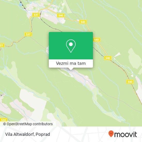 Vila Altwaldorf mapa