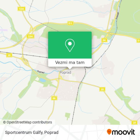 Sportcentrum Gálfy mapa
