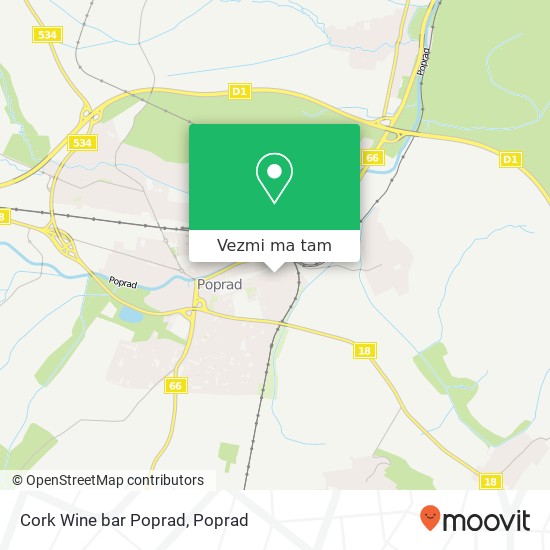 Cork Wine bar Poprad mapa