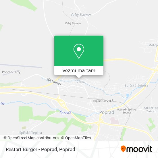 Restart Burger - Poprad mapa