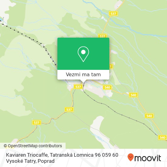 Kaviaren Triocaffe, Tatranská Lomnica 96 059 60 Vysoké Tatry mapa