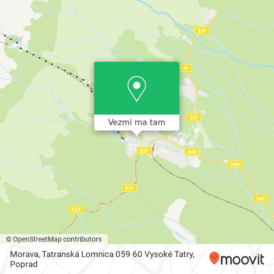 Morava, Tatranská Lomnica 059 60 Vysoké Tatry mapa