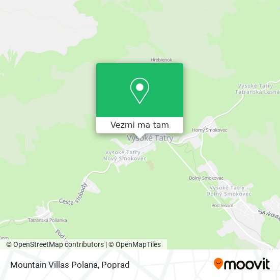 Mountain Villas Polana mapa