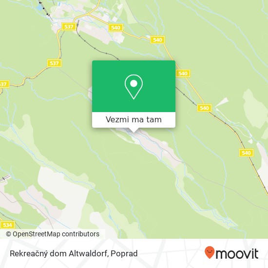 Rekreačný dom Altwaldorf mapa