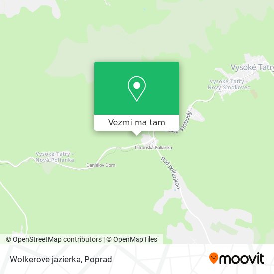 Wolkerove jazierka mapa