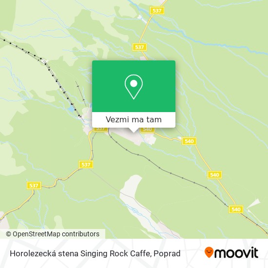 Horolezecká stena Singing Rock Caffe mapa