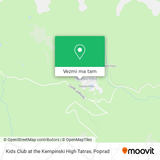 Kids Club at the Kempinski High Tatras mapa