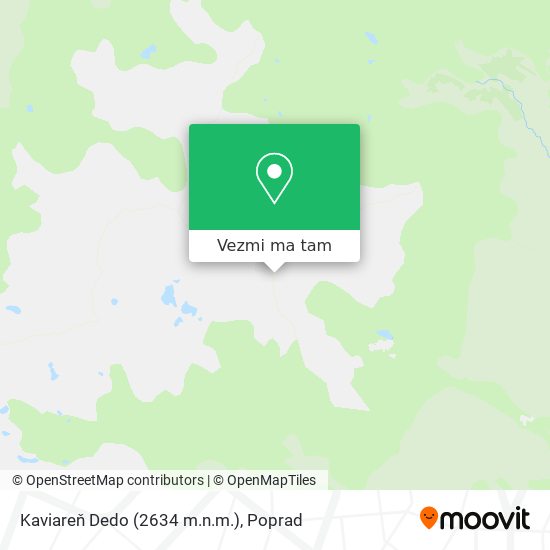 Kaviareň Dedo (2634 m.n.m.) mapa