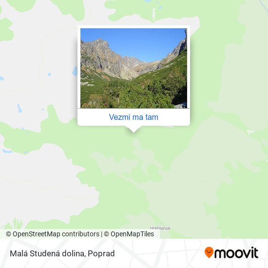 Malá Studená dolina mapa