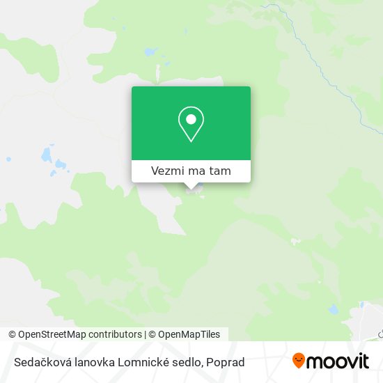 Sedačková lanovka Lomnické sedlo mapa