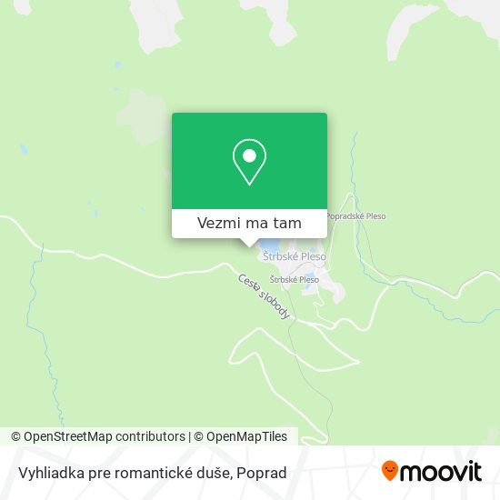 Vyhliadka pre romantické duše mapa