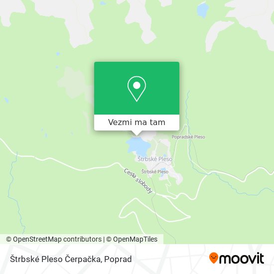 Štrbské Pleso Čerpačka mapa