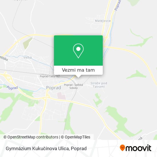 Gymnázium Kukučínova Ulica mapa