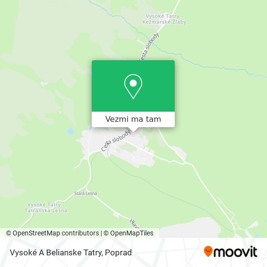 Vysoké A Belianske Tatry mapa