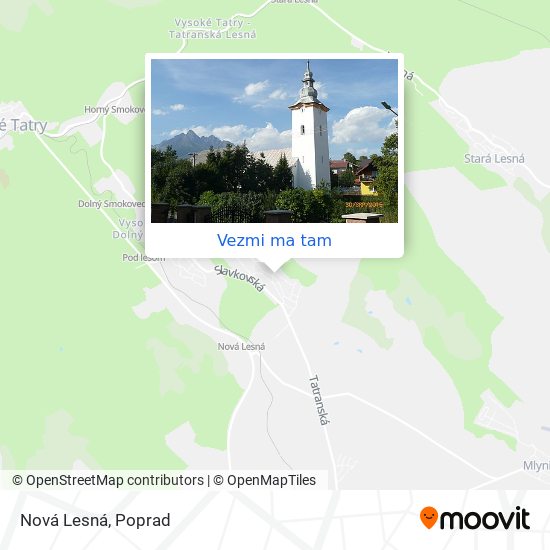 Nová Lesná mapa