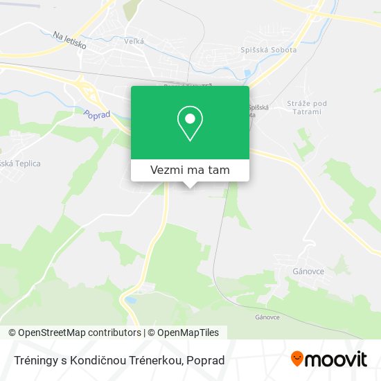 Tréningy s Kondičnou Trénerkou mapa