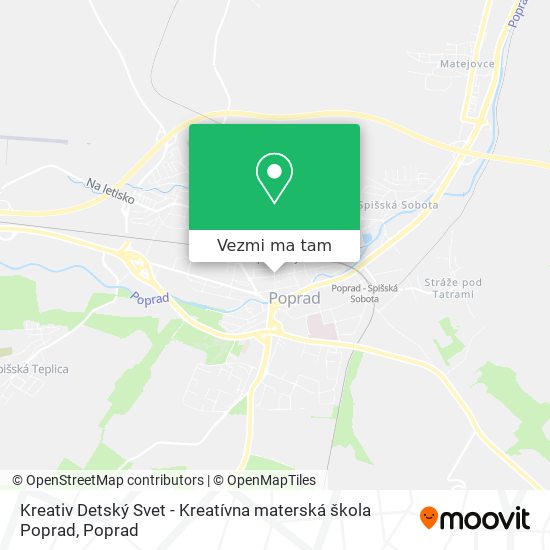 Kreativ Detský Svet - Kreatívna materská škola Poprad mapa