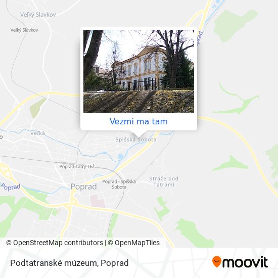 Podtatranské múzeum mapa