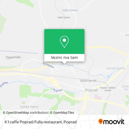 K1caffe Poprad / Fulla restaurant mapa