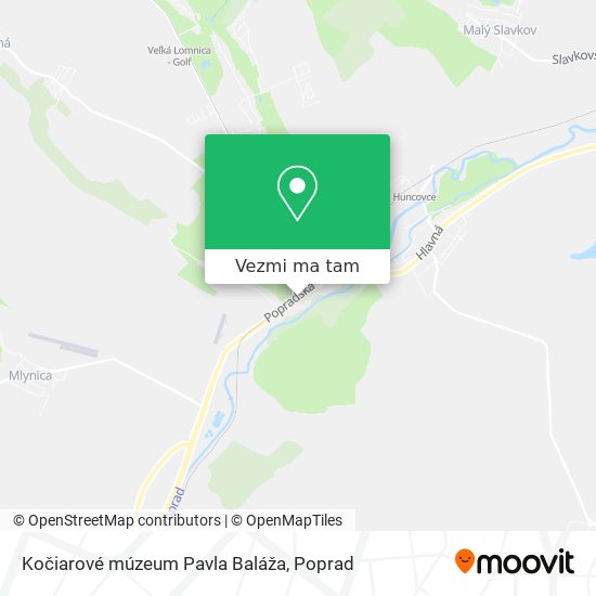 Kočiarové múzeum Pavla Baláža mapa