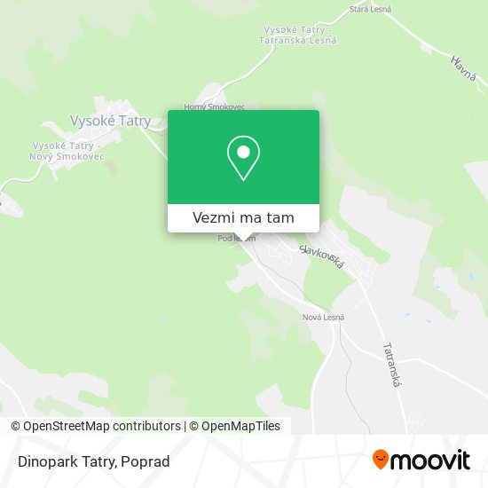 Dinopark Tatry mapa