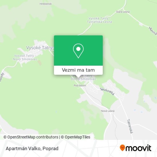 Apartmán Valko mapa