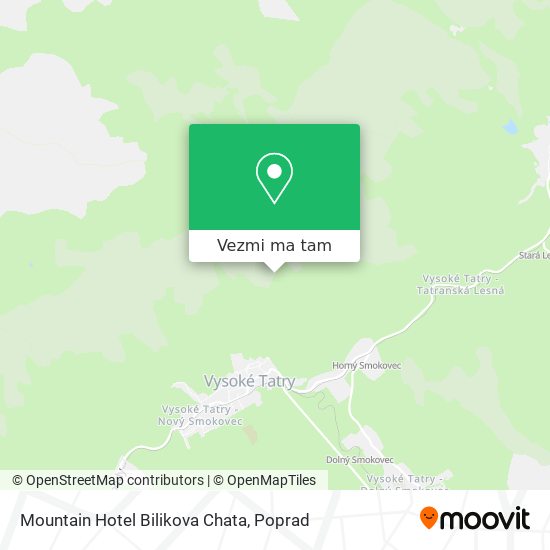 Mountain Hotel Bilikova Chata mapa