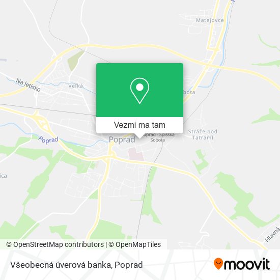 Všeobecná úverová banka mapa