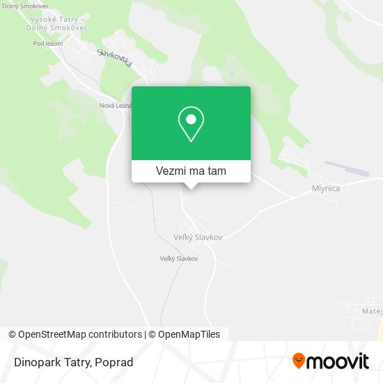 Dinopark Tatry mapa