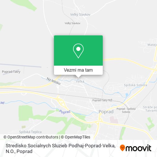 Stredisko Socialnych Sluzieb Podhaj-Poprad-Velka, N.O. mapa