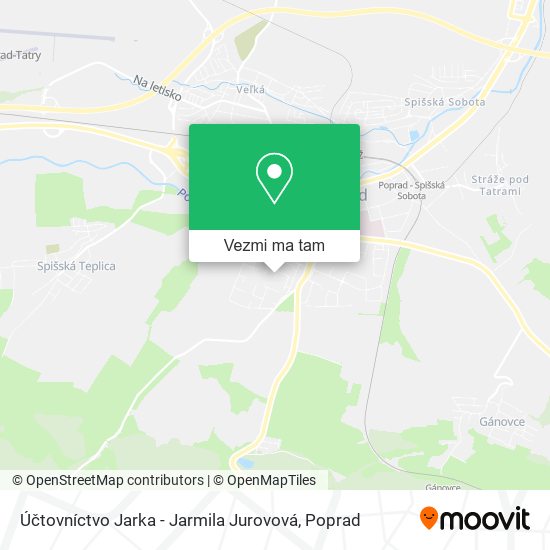 Účtovníctvo Jarka - Jarmila Jurovová mapa