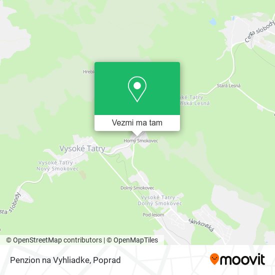 Penzion na Vyhliadke mapa