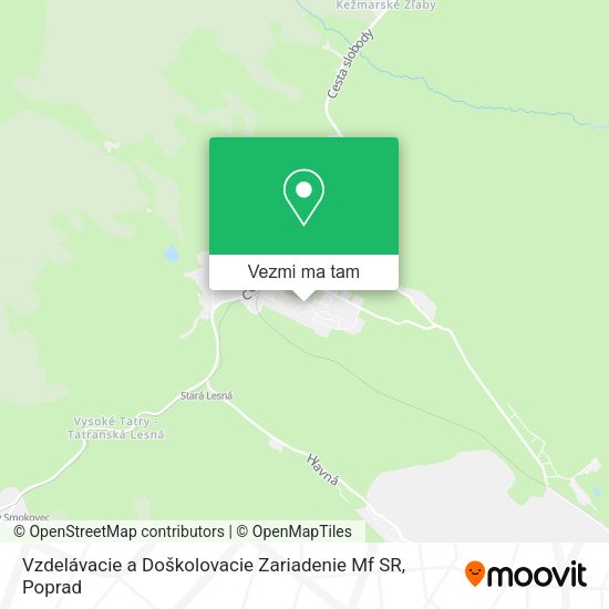 Vzdelávacie a Doškolovacie Zariadenie Mf SR mapa