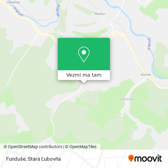 Funduše mapa