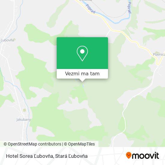 Hotel Sorea Ľubovňa mapa