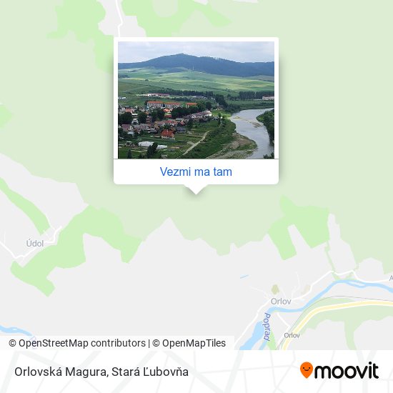 Orlovská Magura mapa