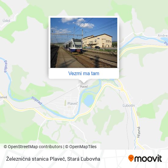 Železničná stanica Plaveč mapa