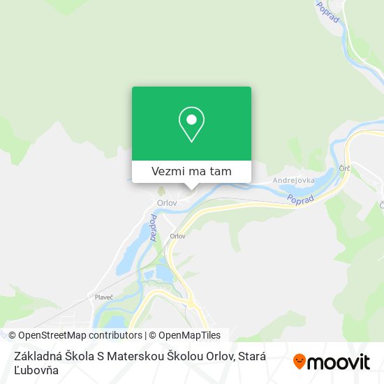 Základná Škola S Materskou Školou Orlov mapa