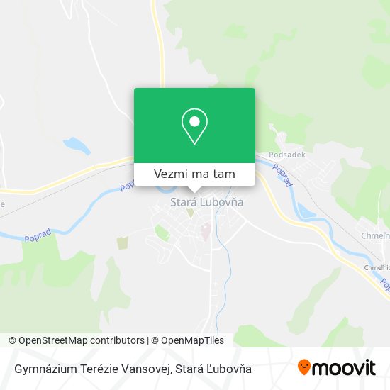 Gymnázium Terézie Vansovej mapa