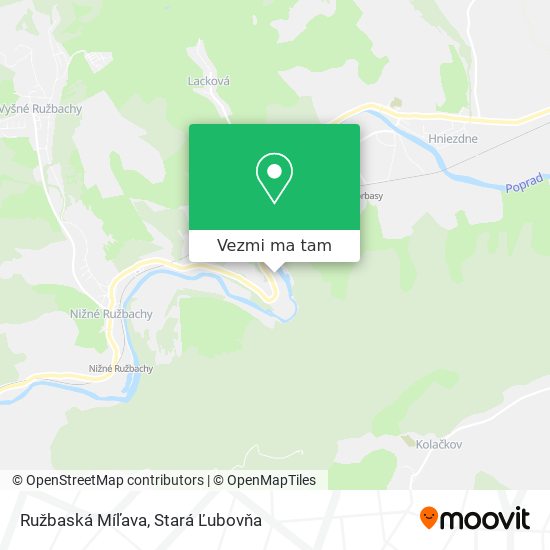 Ružbaská Míľava mapa