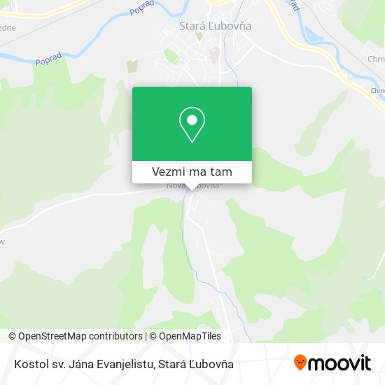 Kostol sv. Jána Evanjelistu mapa