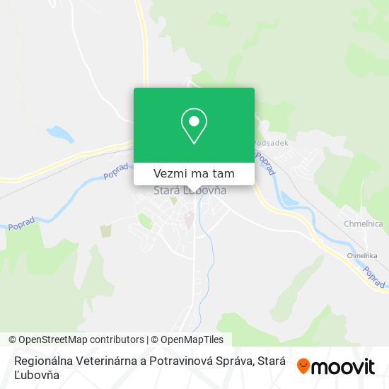 Regionálna Veterinárna a Potravinová Správa mapa