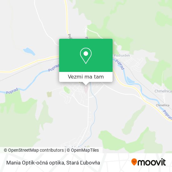 Mania Optik-očná optika mapa