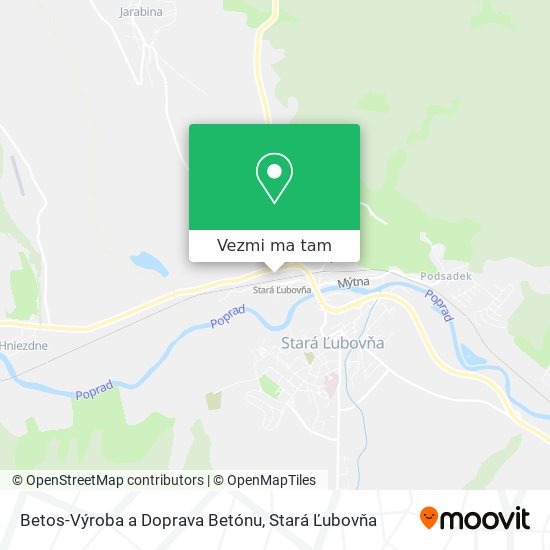 Betos-Výroba a Doprava Betónu mapa