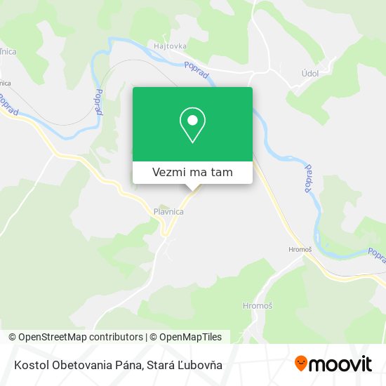 Kostol Obetovania Pána mapa