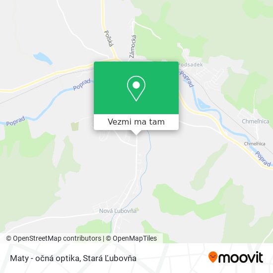 Maty - očná optika mapa