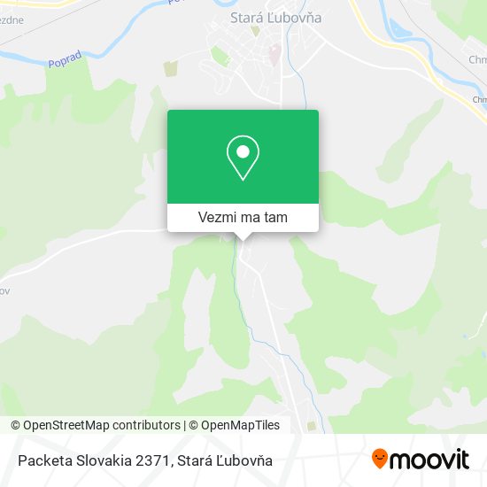 Packeta Slovakia 2371 mapa