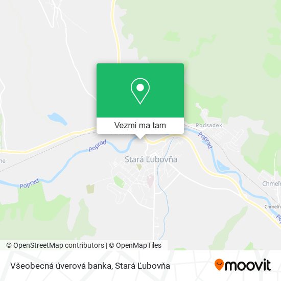 Všeobecná úverová banka mapa