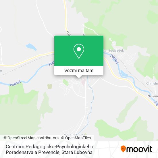 Centrum Pedagogicko-Psychologickeho Poradenstva a Prevencie mapa